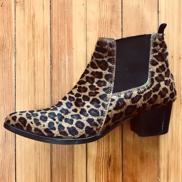 kenneth cole leopard booties